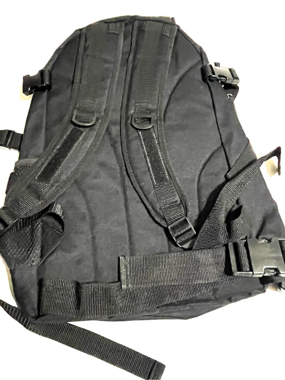 Hooters Black Gray Backpack with Orange Logo Patch